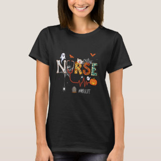 T-shirt Infirmière MBU Citrouille Nursing Motif Halloween