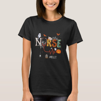 T-shirt Infirmière MBU Citrouille Nursing Motif Halloween