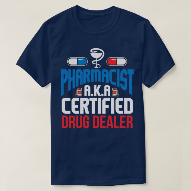 T-shirt Infirmière médicale pharmacienne certifiée (Design devant)