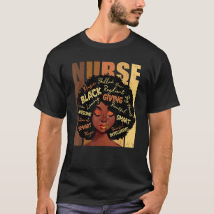 T-shirt Infirmière mélanine Cheveux afro Mois de l'histoir
