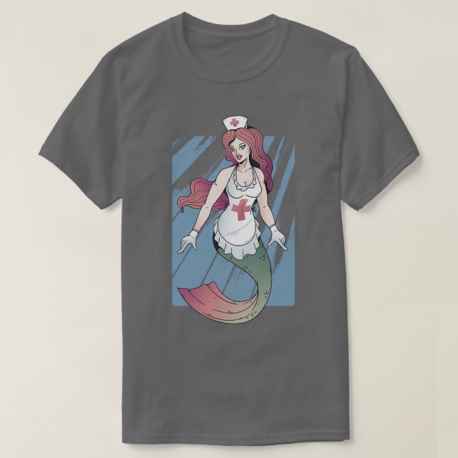 T-SHIRT INFIRMIÈRE MERMAID 1 (Design devant)