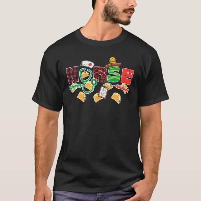 T-shirt Infirmière mexicaine Tacos Cinco De Mayo Infirmièr (Devant)