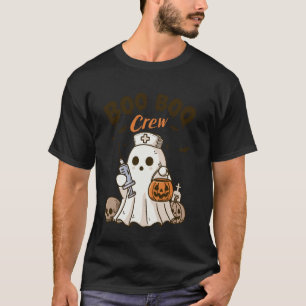 T-shirt Infirmière mignonne fantôme Boo équipage infirmièr
