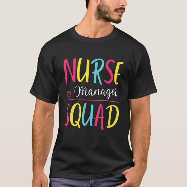 T-shirt Infirmière mignonne Gestionnaire Squad Cute Infirm (Devant)