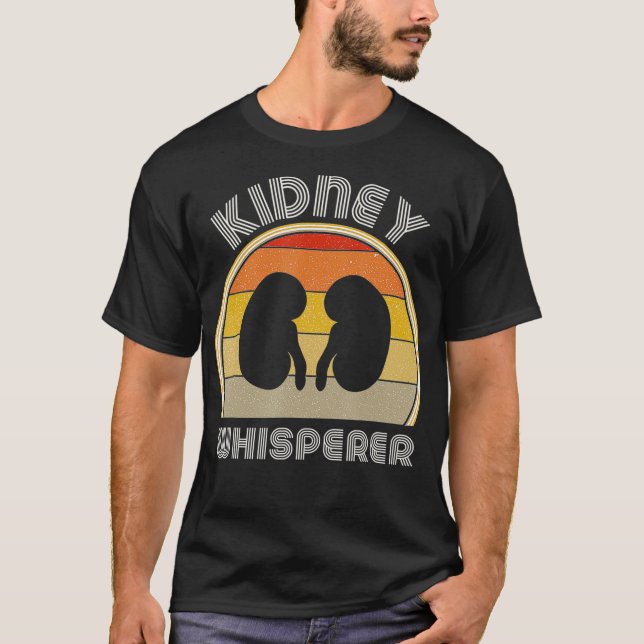 T-shirt Infirmière Néphrologie Rétro Cadeaux Pour Dialyse  (Devant)