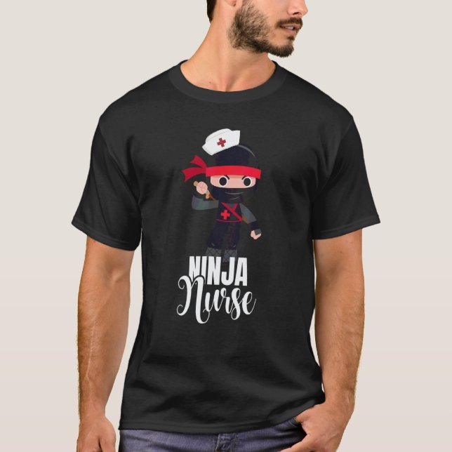 T-shirt Infirmière Ninja Classique  Ninjas Karaté  Graphiq (Devant)