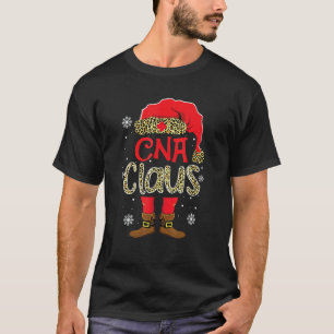T-shirt Infirmière Noël Santa Claus Léopard Infirmière