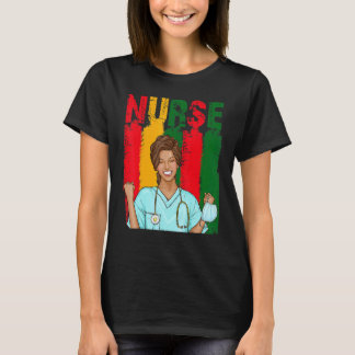 T-shirt Infirmière noire forte Amour afro Mélanine Africai