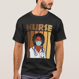 T-shirt Infirmière noire Mélanine Histoire noire Fière Am