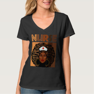 T-shirt Infirmière noire pour femmes filles africaine Mela