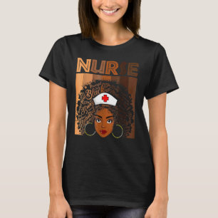 T-shirt Infirmière noire pour femmes filles africaines M E