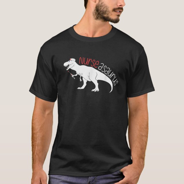 T-shirt Infirmière Nursaisaurus Dinosaur Amusante Infirmiè (Devant)