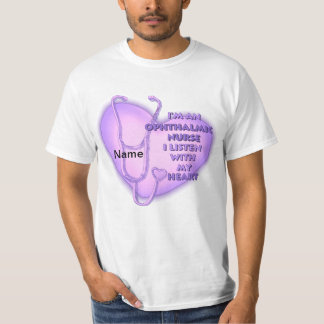 T-shirt Infirmière ophtalmique du coeur pourpre