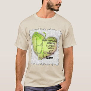 T-shirt Infirmière ophtalmique du coeur vert