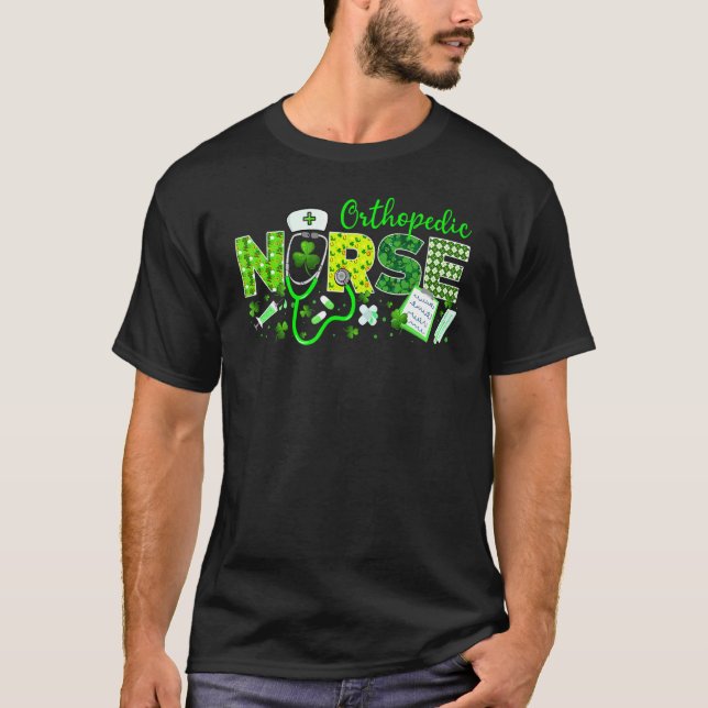 T-shirt Infirmière orthodoxe Jour de la Saint Patrick amou (Devant)