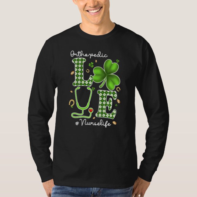 T-shirt Infirmière orthodoxe Jour de la Saint Patrick amou (Devant)
