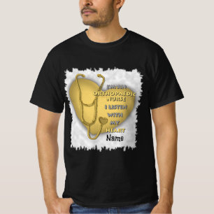 T-shirt Infirmière orthopédique Coeur jaune infirmières su