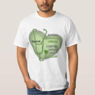 T-shirt Infirmière orthopédique du coeur vert