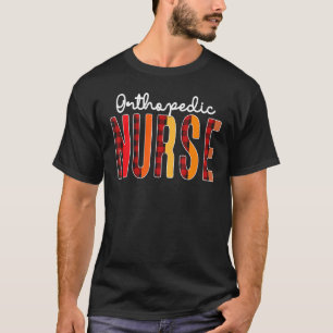 T-shirt Infirmière orthopédique Plaid Red Love Heart Steth