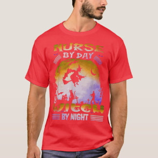 T-shirt Infirmière Par Jour Sorcière Par Nuit Drôle Hallow