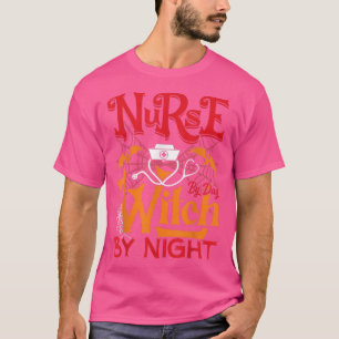 T-shirt Infirmière Par Jour Sorcière Par Nuit Halloween173