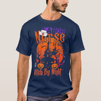 T-shirt Infirmière Par Jour Sorcière Par Nuit Halloween In