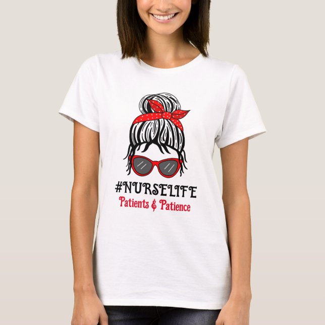 T-shirt Infirmière | Patients et patients (Devant)