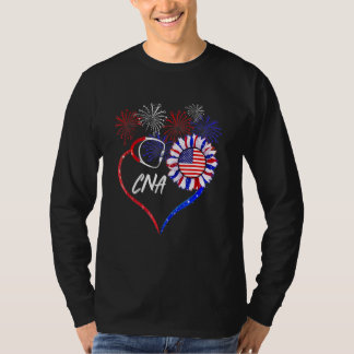 T-shirt Infirmière patriotique 4 juillet drapeau américain
