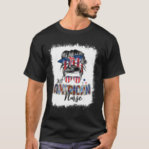 T-shirt Infirmière patriotique 4 juillet Indépendance Mess
