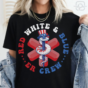 T-shirt Infirmière patriotique de l'équipe des UR rouges b