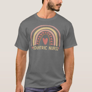 T-shirt Infirmière pédiatrique Boho Arc-en-ciel Cute Étudi