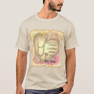 T-shirt Infirmière pédiatrique du coeur jaune