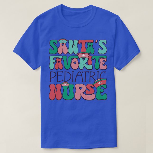 T-shirt Infirmière pédiatrique préférée Santas (Design devant)