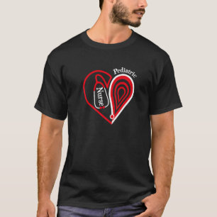 T-shirt Infirmière pédiatrique stéthoscope Cœur Saint-Vale