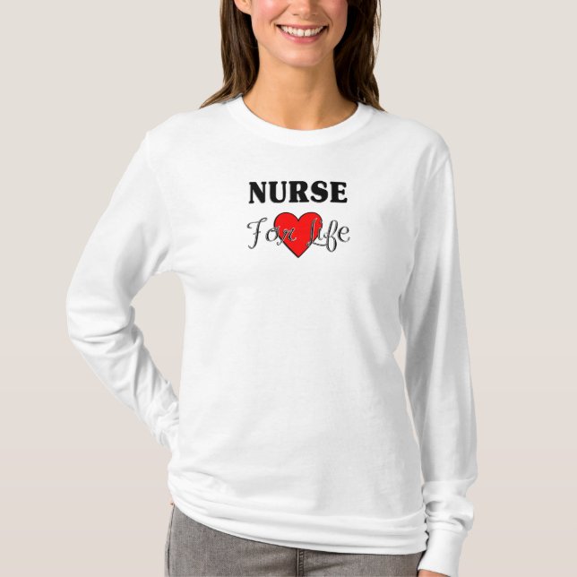 T-shirt Infirmière pendant la vie (Devant)