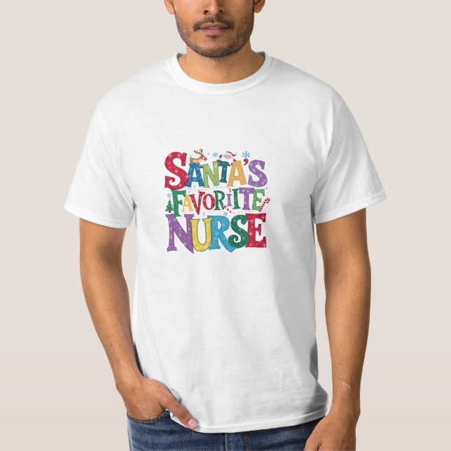 T-shirt - Infirmière - Père Noël (Devant)