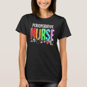 T-shirt Infirmière périphérique Plaid Red Love Heart Steth