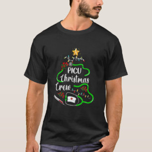 T-shirt Infirmière PICU Noël Équipage Infirmière Escouade