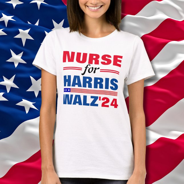 T-shirt Infirmière pour Harris Walz Red Blue (Créateur téléchargé)