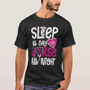 T-shirt Infirmière pour hommes toute la nuit Urgence Médic