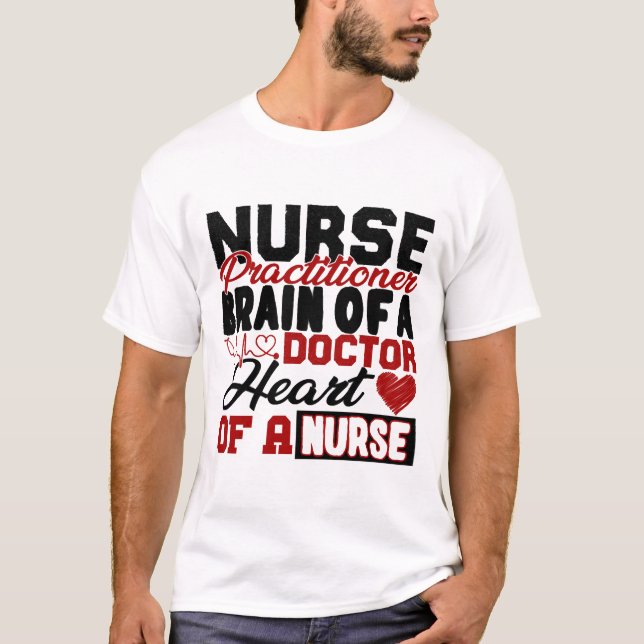 T-shirt Infirmière Praticien Coeur Chemise (Devant)