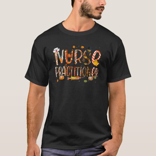 T-shirt Infirmière Praticien Leopard Plaid Pilgrim Casquet (Devant)