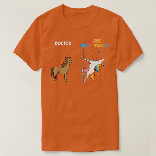T-shirt Infirmière Praticien Unicorn Danser Pole Funny Uni (Design devant)