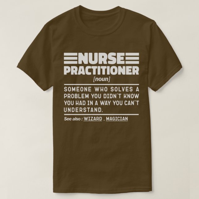 T-shirt Infirmière praticione Noun Médecin Travailleur Sar (Design devant)