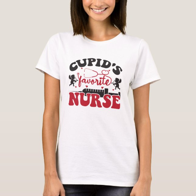 T-shirt Infirmière préférée de Cupid, Infirmière de la Sai (Devant)