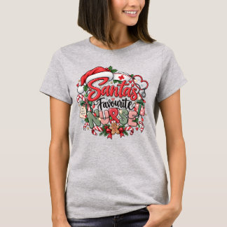 T-shirt Infirmière préférée du Père Noël Noël drôle Infirm