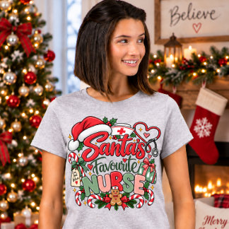T-shirt Infirmière préférée du Père Noël Noël drôle Infirm