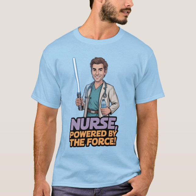 T-shirt Infirmière propulsée par la Force  (Devant)
