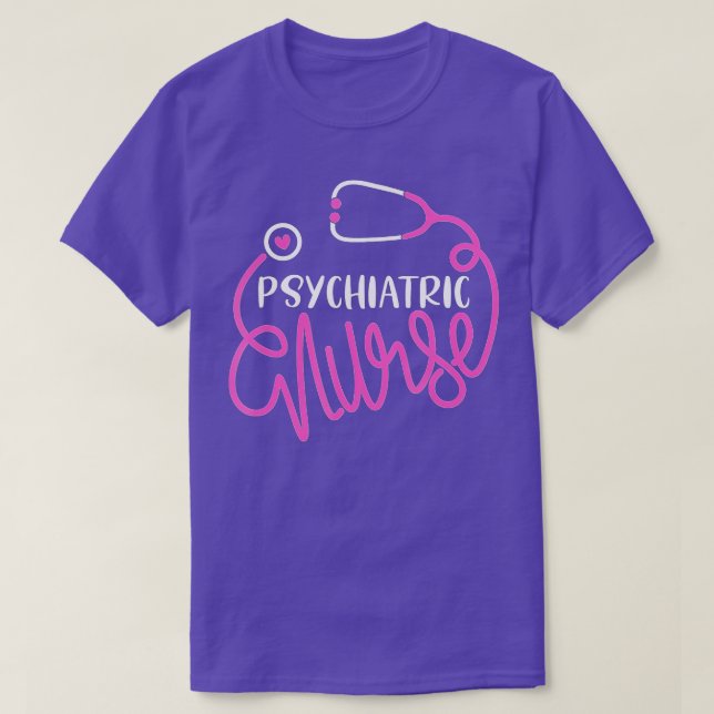 T-shirt Infirmière psychiatrique Cute RN Soins infirmiers  (Design devant)