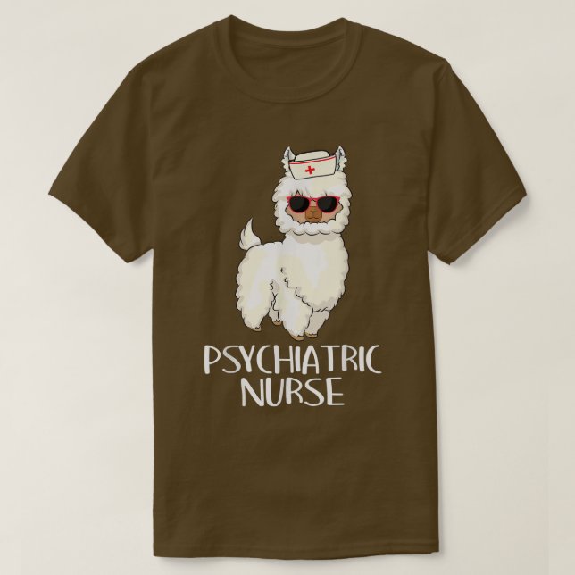 T-shirt Infirmière Psychiatrique Llama Rn Santé mentale Ps (Design devant)